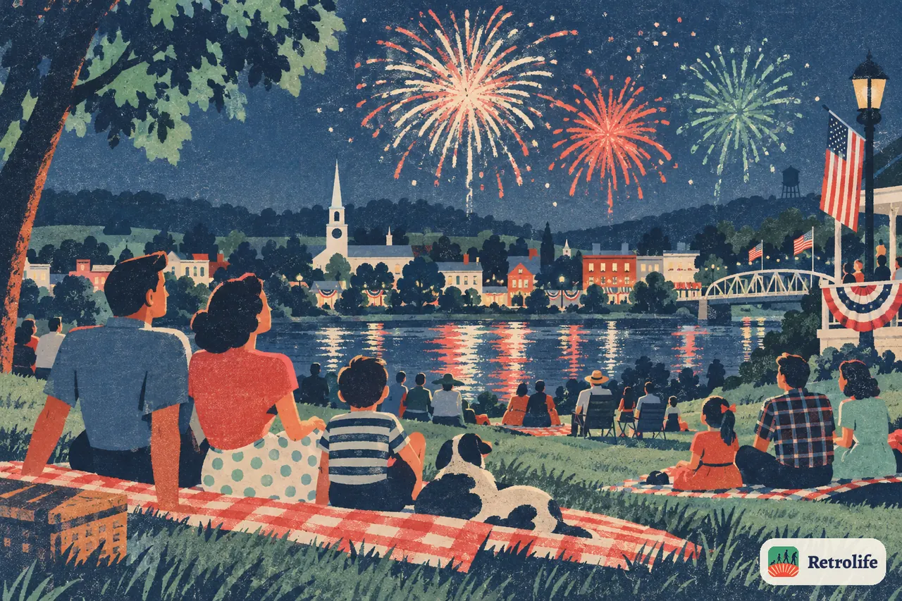 The country celebrates its two hundredth birthday with parades and fireworks on the Fourth of July.