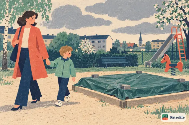 After a nuclear accident far away, parents keep their children out of sandpits.