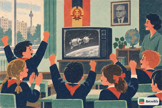 The first German in space is an East German, and schools watch the flight.