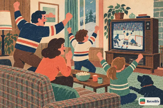 Lake Placid hosts the Winter Olympics, and the whole country stays up late for the hockey.