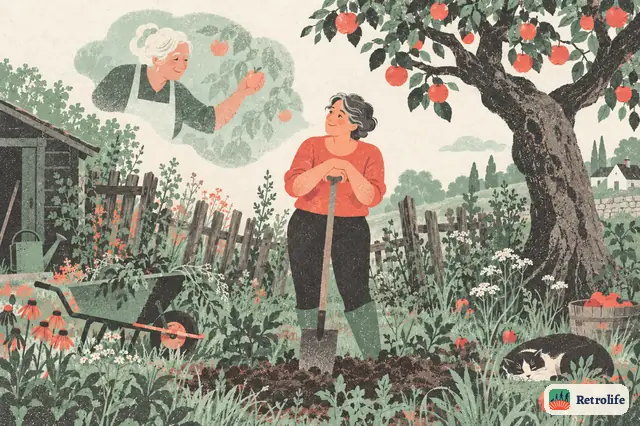 Grandma's apple tree still bears fruit