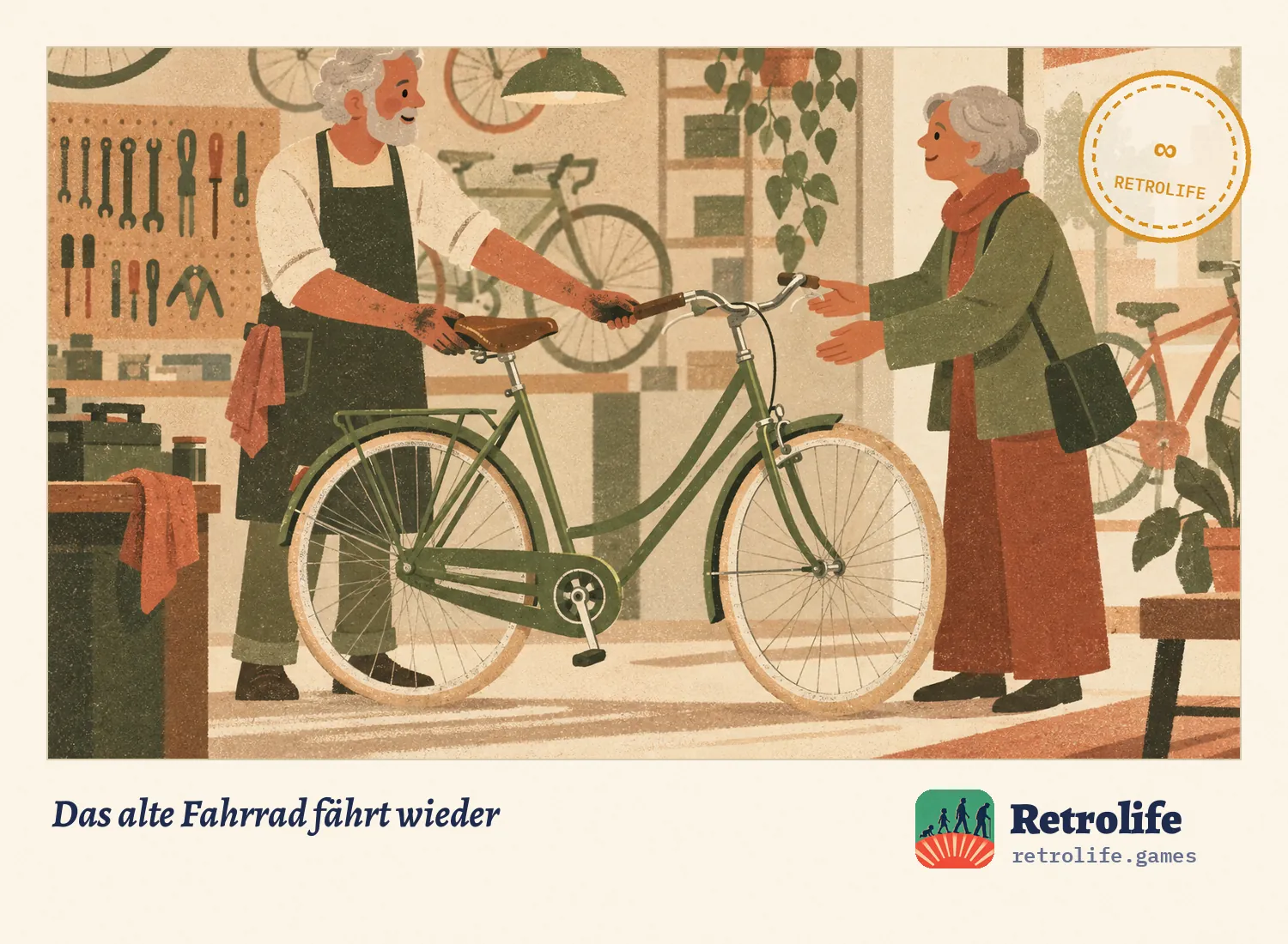 Das alte Fahrrad fährt wieder