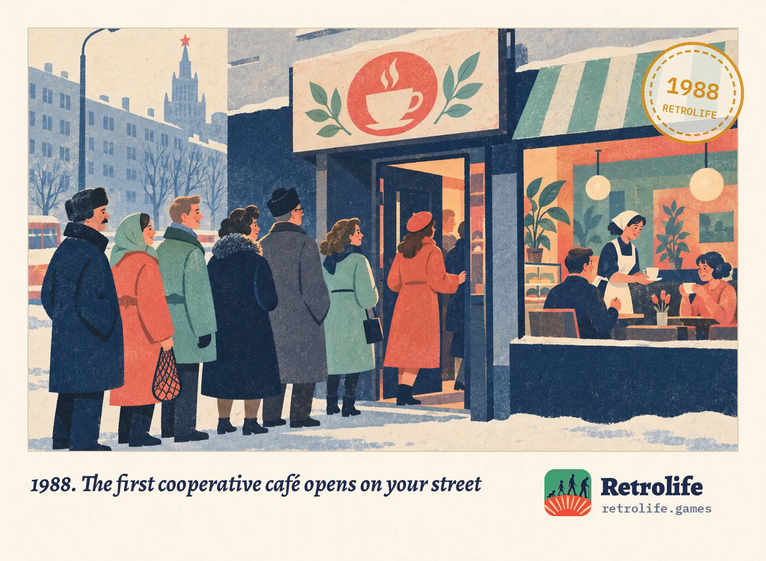1988. The first cooperative café opens on your street
