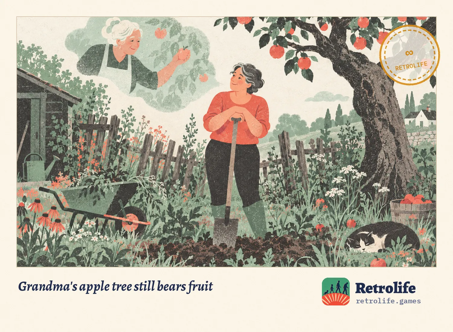 Grandma's apple tree still bears fruit